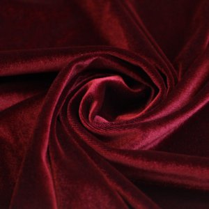 Обивочная ткань для дивана
 Бархат стрейч цвет бордовый